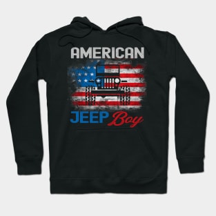 American Jeep Boy USA Flag Jeep Hoodie